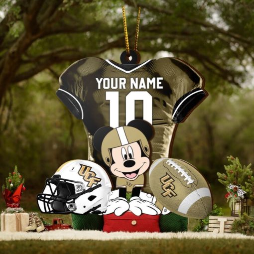 Ncaa Ucf Knights Mickey Mouse Christmas Ornament Custom Your Name And Number