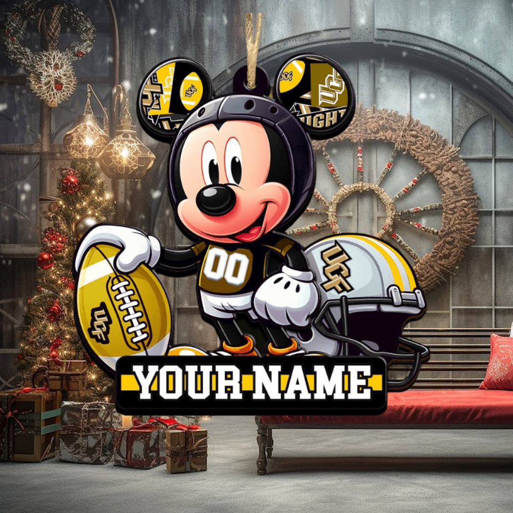 Ncaa Ucf Knights Mickey Mouse Ornament Personalized Your Name Ncaa Ucf Knights Mickey Mouse Ornament Personalized Your Name