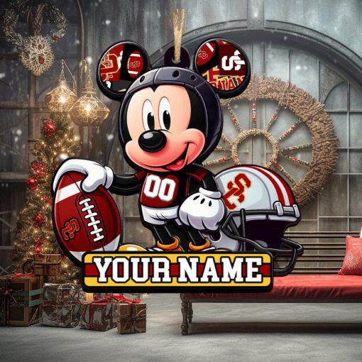 Ncaa Usc Trojans Mickey Mouse Ornament Personalized Your Name