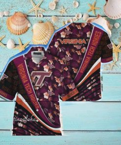 Ncaa Virginia Tech Hokies Maroon Black Ting Hawaiian Shirt Aloha Shirt