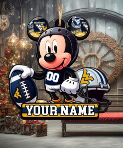 Ncaa West Virginia Mountaineers Mickey Mouse Ornament Personalized Your Name