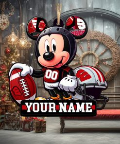 Ncaa Wisconsin Badgers Mickey Mouse Ornament Personalized Your Name