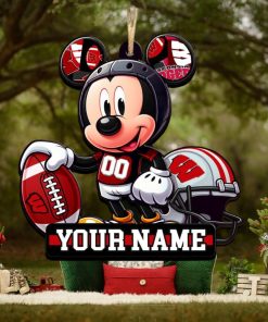 Ncaa Wisconsin Badgers Mickey Mouse Ornament Personalized Your Name