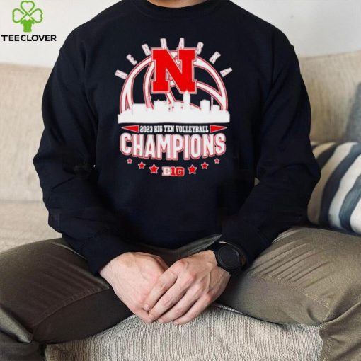 Nebraska Ball Skyline 2023 Big Ten Volleyball Champions Shirt