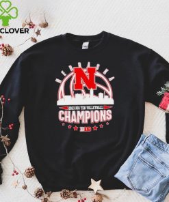 Nebraska Ball Skyline 2023 Big Ten Volleyball Champions Shirt