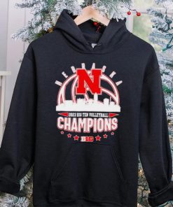 Nebraska Ball Skyline 2023 Big Ten Volleyball Champions Shirt