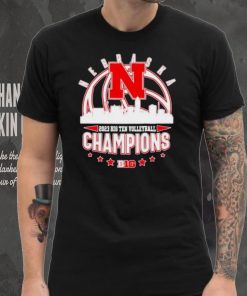 Nebraska Ball Skyline 2023 Big Ten Volleyball Champions Shirt