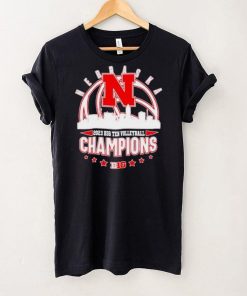 Nebraska Ball Skyline 2023 Big Ten Volleyball Champions Shirt