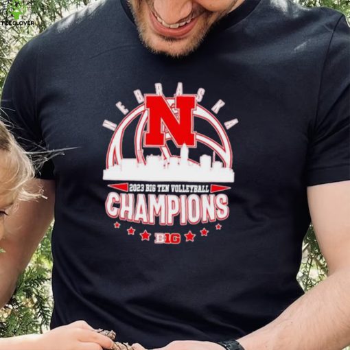 Nebraska Ball Skyline 2023 Big Ten Volleyball Champions Shirt