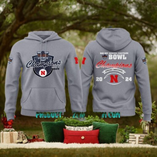 Nebraska Cornhuskers Bad Boy Mowers Pinstripe Bowl Champions Hoodie