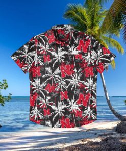 Nebraska Cornhuskers Black Floral Hawaiian Shirt