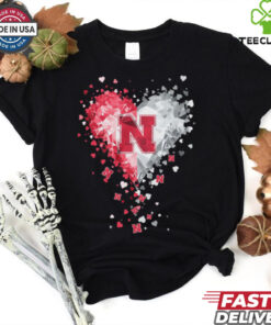 Nebraska Cornhuskers Crystal Heart Shirt