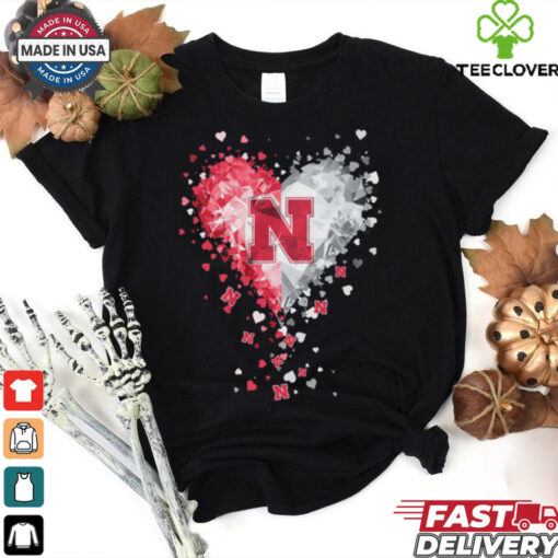 Nebraska Cornhuskers Crystal Heart Shirt