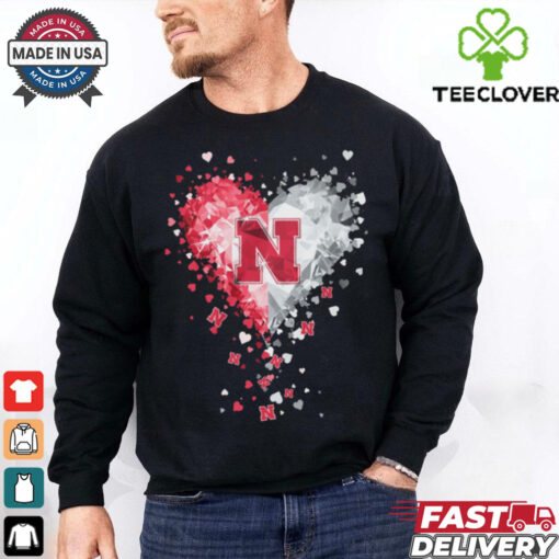 Nebraska Cornhuskers Crystal Heart Shirt