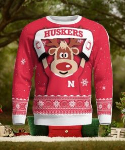 Nebraska Cornhuskers Cute Reindeer Ugly Christmas Sweater Christmas Party Gift