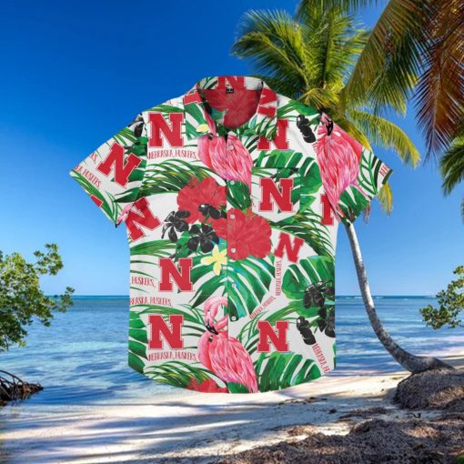 Nebraska Cornhuskers Flamingo Hawaiian Shirt