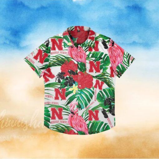 Nebraska Cornhuskers Flamingo Hawaiian Shirt