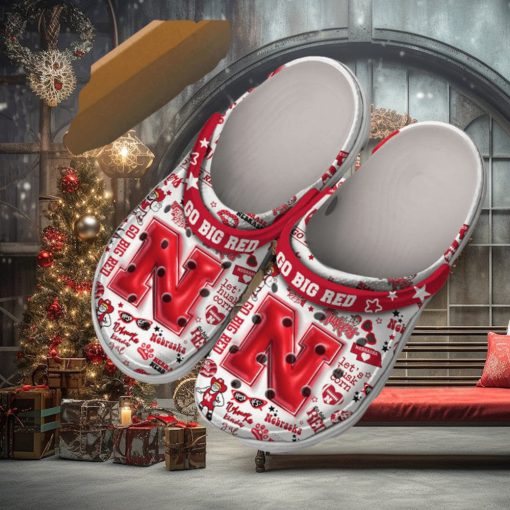 Nebraska Cornhuskers Go Big Bleed Red Crocs Clog Shoes