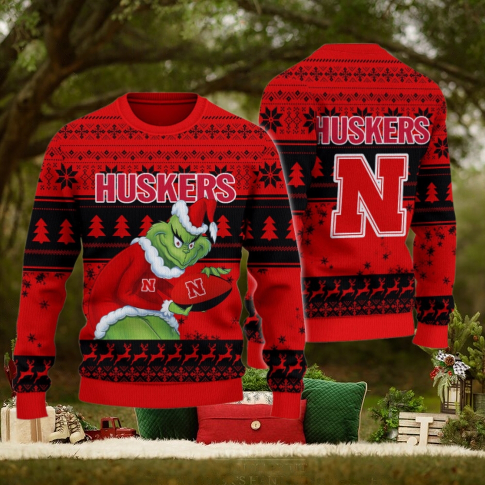 Nebraska Cornhuskers Grinch Ugly Christmas Sweater Nebraska Cornhuskers Grinch Ugly Christmas Sweater