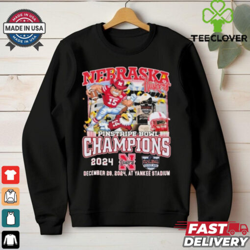 Nebraska Cornhuskers Pinstripe Bowl Champions 2024 Mascot T shirts