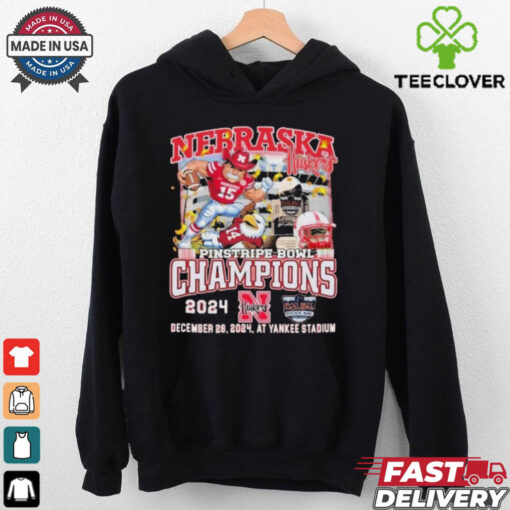 Nebraska Cornhuskers Pinstripe Bowl Champions 2024 Mascot T shirts