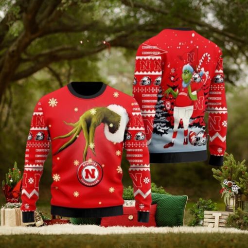 Nebraska Cornhuskers Team Grinch Ugly Christmas Sweater Cute Christmas Gift