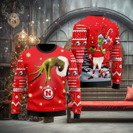 Nebraska Cornhuskers Team Grinch Ugly Christmas Sweater Cute Christmas Gift