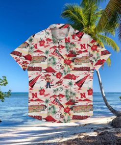 Nebraska Cornhuskers Thematic Stadium Print Hawaiian Shirt