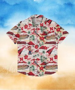 Nebraska Cornhuskers Thematic Stadium Print Hawaiian Shirt