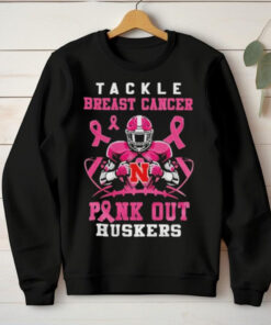 Nebraska Cornhuskers Tide Tackle Breast Pink Out Huskers Shirt