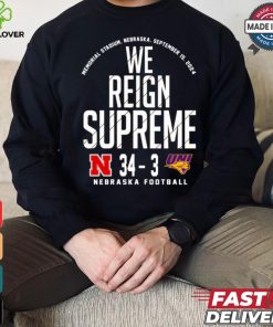 Nebraska Cornhuskers vs Northern Iowa Panthers football 2024 Victory Final Score 34 – 3 Shirt