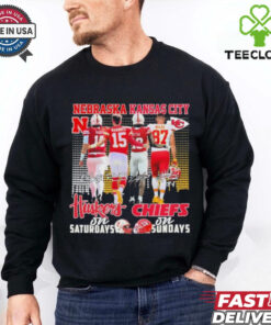 Nebraska Huskers Dylan Raiola, Isaiah Neyor On Saturdays X Kc Chiefs Patrick Mahomes, Travis Kelce On Sundays Shirt