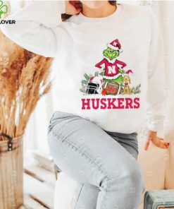 Nebraska Huskers Grinch and Max dog funny Christmas shirt