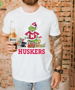 Nebraska Huskers Grinch and Max dog funny Christmas hoodie, sweater, longsleeve, shirt v-neck, t-shirt