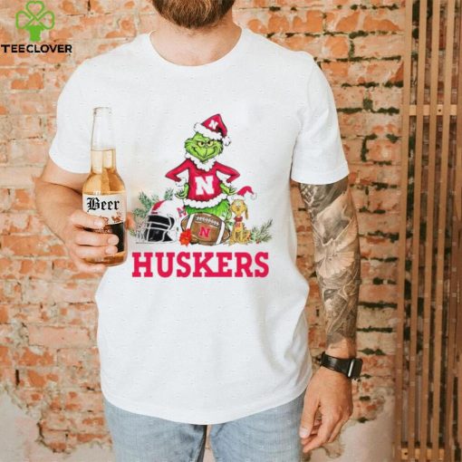 Nebraska Huskers Grinch and Max dog funny Christmas hoodie, sweater, longsleeve, shirt v-neck, t-shirt