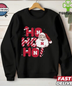 Nebraska Huskers Ho Ho Ho Santa Claus Christmas shirt