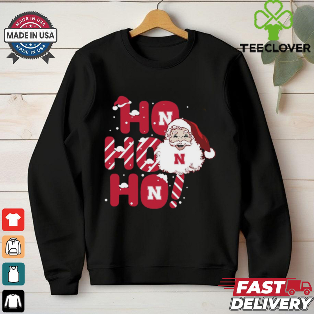 Nebraska Huskers Ho Ho Ho Santa Claus Christmas shirt Nebraska Huskers Ho Ho Ho Santa Claus Christmas shirt