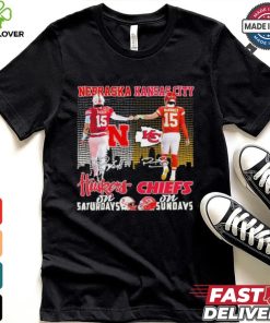 Nebraska Huskers On Saturdays X Kansas City Chiefs On Sundays Shirt