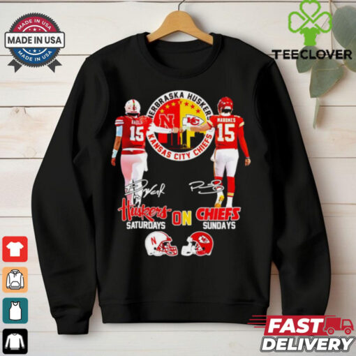 Nebraska Huskers on Saturdays and Kansas City Chiefs on Sundays hoodie, sweater, longsleeve, shirt v-neck, t-shirt