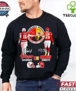 Nebraska Huskers on Saturdays and Kansas City Chiefs on Sundays hoodie, sweater, longsleeve, shirt v-neck, t-shirt