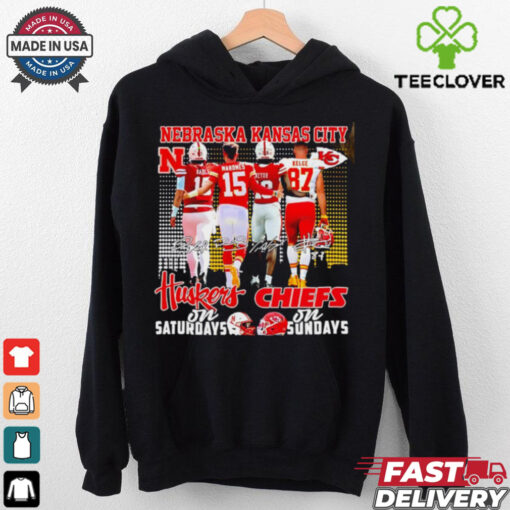 Nebraska Huskers on saturdays and Kansas City Chiefs on sundays 2024 shirt