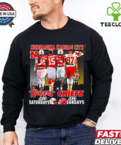 Nebraska Huskers on saturdays and Kansas City Chiefs on sundays 2024 shirt 3 Nebraska Huskers on saturdays and Kansas City Chiefs on sundays 2024 shirt