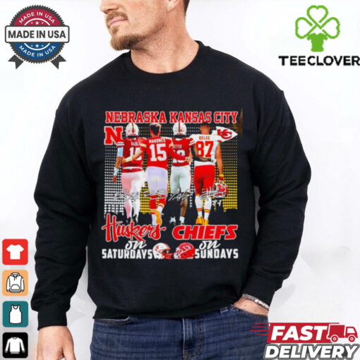 Nebraska Huskers on saturdays and Kansas City Chiefs on sundays 2024 shirt