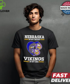 Nebraska In My Heart Vikings In My DNA Shirt