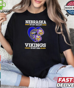 Nebraska In My Heart Vikings In My DNA Shirt