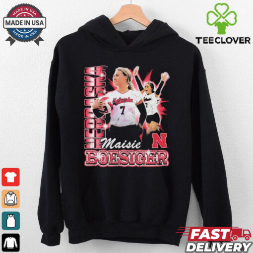 Nebraska Volleyball Maisie Boesiger 90s Retro t hoodie, sweater, longsleeve, shirt v-neck, t-shirt