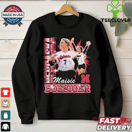 Nebraska Volleyball Maisie Boesiger 90s Retro t hoodie, sweater, longsleeve, shirt v-neck, t-shirt