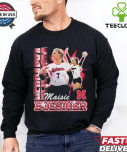 Nebraska Volleyball Maisie Boesiger 90s Retro t hoodie, sweater, longsleeve, shirt v-neck, t-shirt