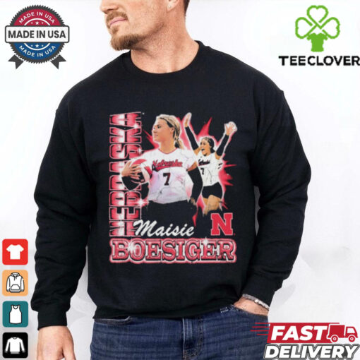 Nebraska Volleyball Maisie Boesiger 90s Retro t hoodie, sweater, longsleeve, shirt v-neck, t-shirt