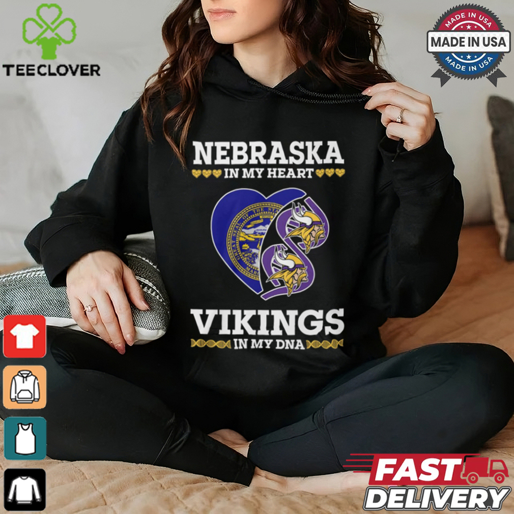 Nebraska in my heart Vikings in ny DNA shirt Nebraska in my heart Vikings in ny DNA shirt